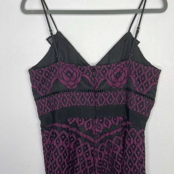 Adelyn Rae lace eyelet cocktail black pink dress - Picture 9 of 10